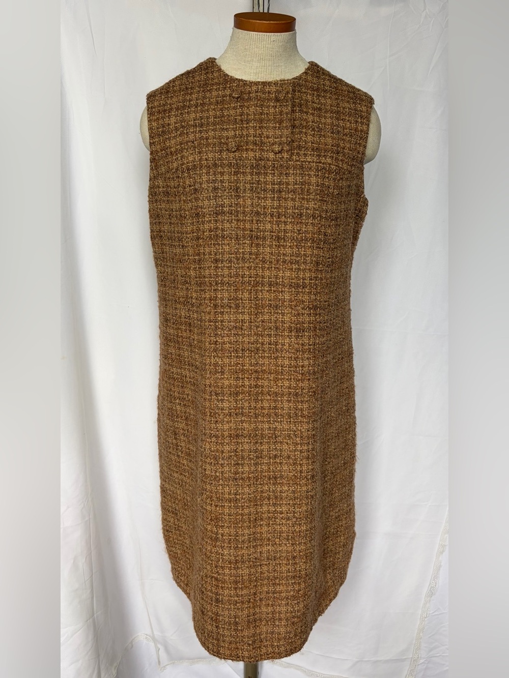1960s Tweed Shift Dress-Retro Chic